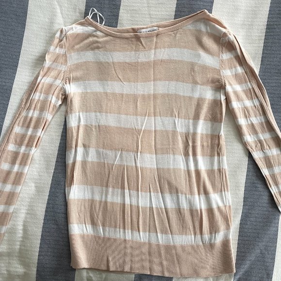 Calvin Klein White & Pink Cut-Out Sweater - Picture 3 of 5